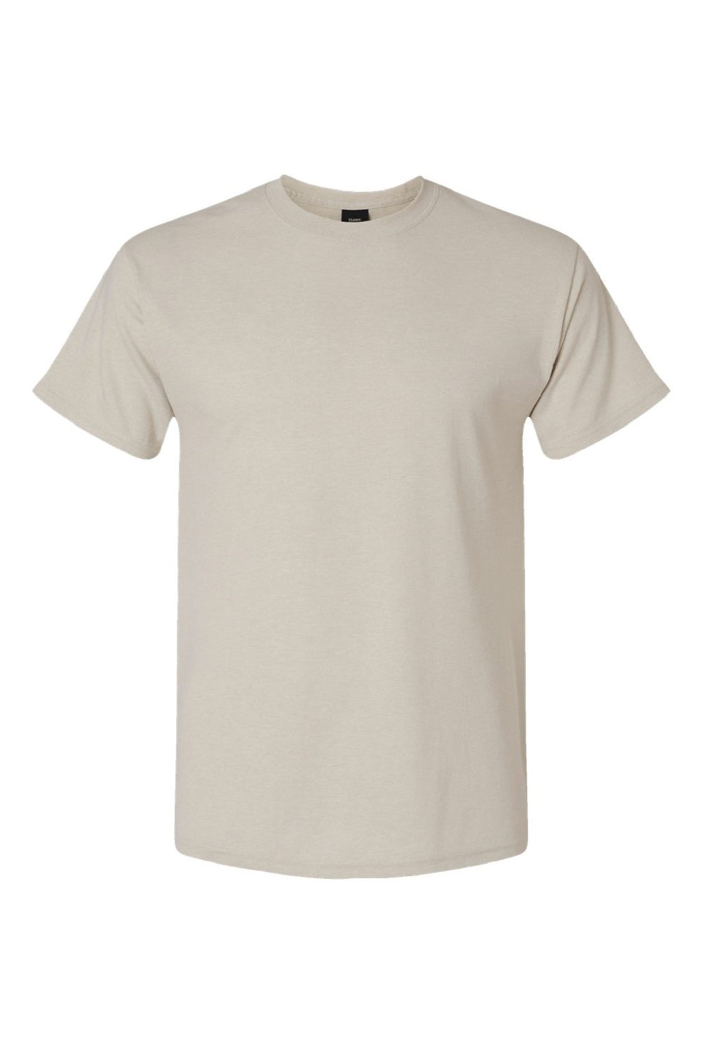Hanes 42TB Mens Perfect-T Moisture Wicking Short Sleeve Crewneck T-Shirt Heather Sand Flat Front