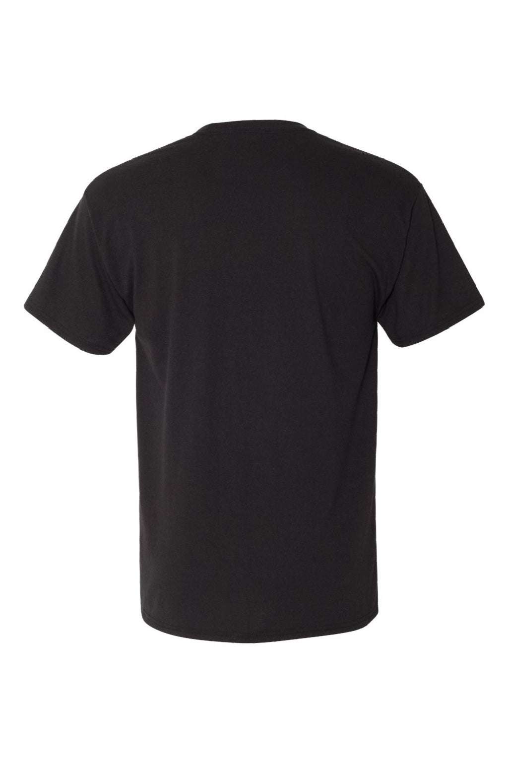 Hanes 42TB Mens Perfect-T Moisture Wicking Short Sleeve Crewneck T-Shirt Black Flat Back