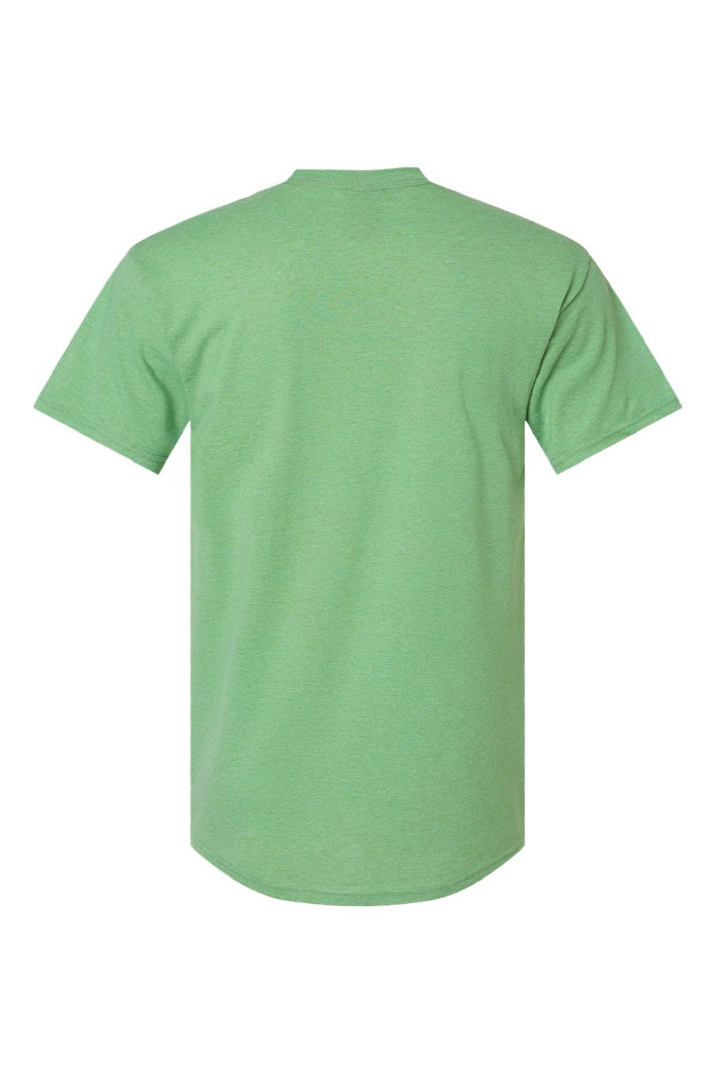 Hanes 42TB Mens Perfect-T Moisture Wicking Short Sleeve Crewneck T-Shirt Heather True Green Flat Back