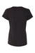 Hanes 42VT Womens Perfect-T Moisture Wicking Short Sleeve V-Neck T-Shirt Solid Black Flat Back