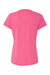 Hanes 42VT Womens Perfect-T Moisture Wicking Short Sleeve V-Neck T-Shirt Jazzberry Pink Flat Back