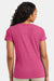 Hanes 42VT Womens Perfect-T Moisture Wicking Short Sleeve V-Neck T-Shirt Jazzberry Pink Model Back