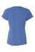 Hanes 42VT Womens Perfect-T Moisture Wicking Short Sleeve V-Neck T-Shirt Royal Blue Flat Back