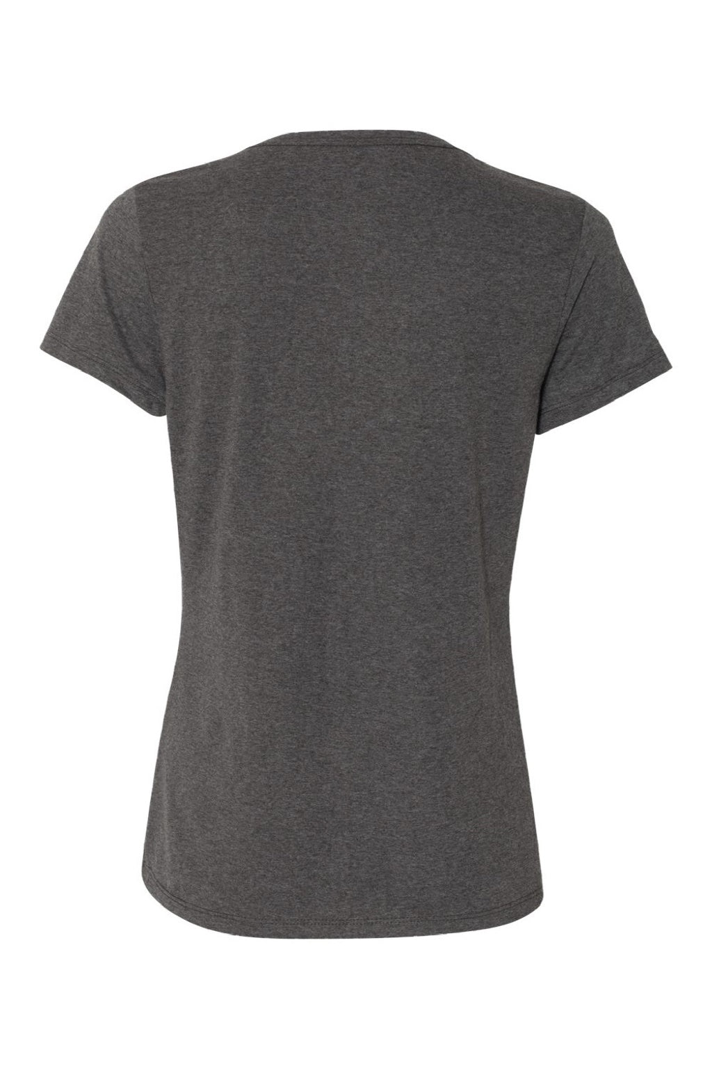 Hanes 42VT Womens Perfect-T Moisture Wicking Short Sleeve V-Neck T-Shirt Slate Grey Flat Back