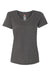 Hanes 42VT Womens Perfect-T Moisture Wicking Short Sleeve V-Neck T-Shirt Slate Grey Flat Front