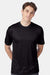Hanes 4820 Mens Cool DRI Moisture Wicking Short Sleeve Crewneck T-Shirt Black Model Front
