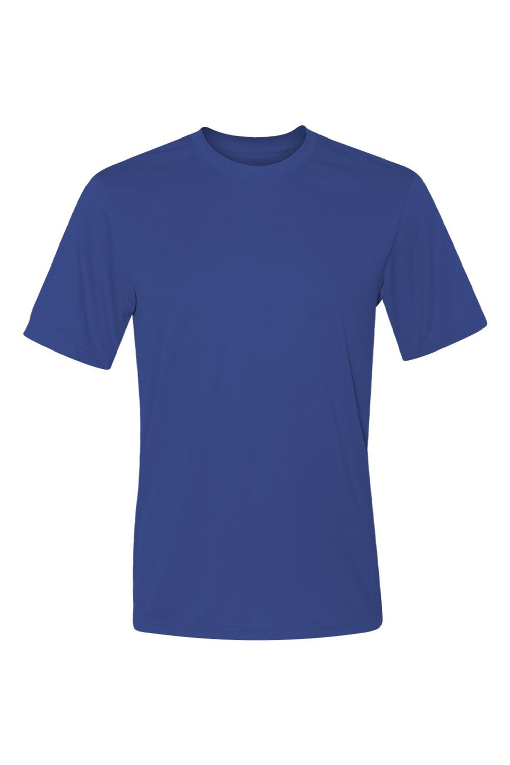 Hanes 4820 Mens Cool DRI Moisture Wicking Short Sleeve Crewneck T-Shirt Deep Royal Blue Flat Front