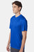 Hanes 4820 Mens Cool DRI Moisture Wicking Short Sleeve Crewneck T-Shirt Deep Royal Blue Model Side