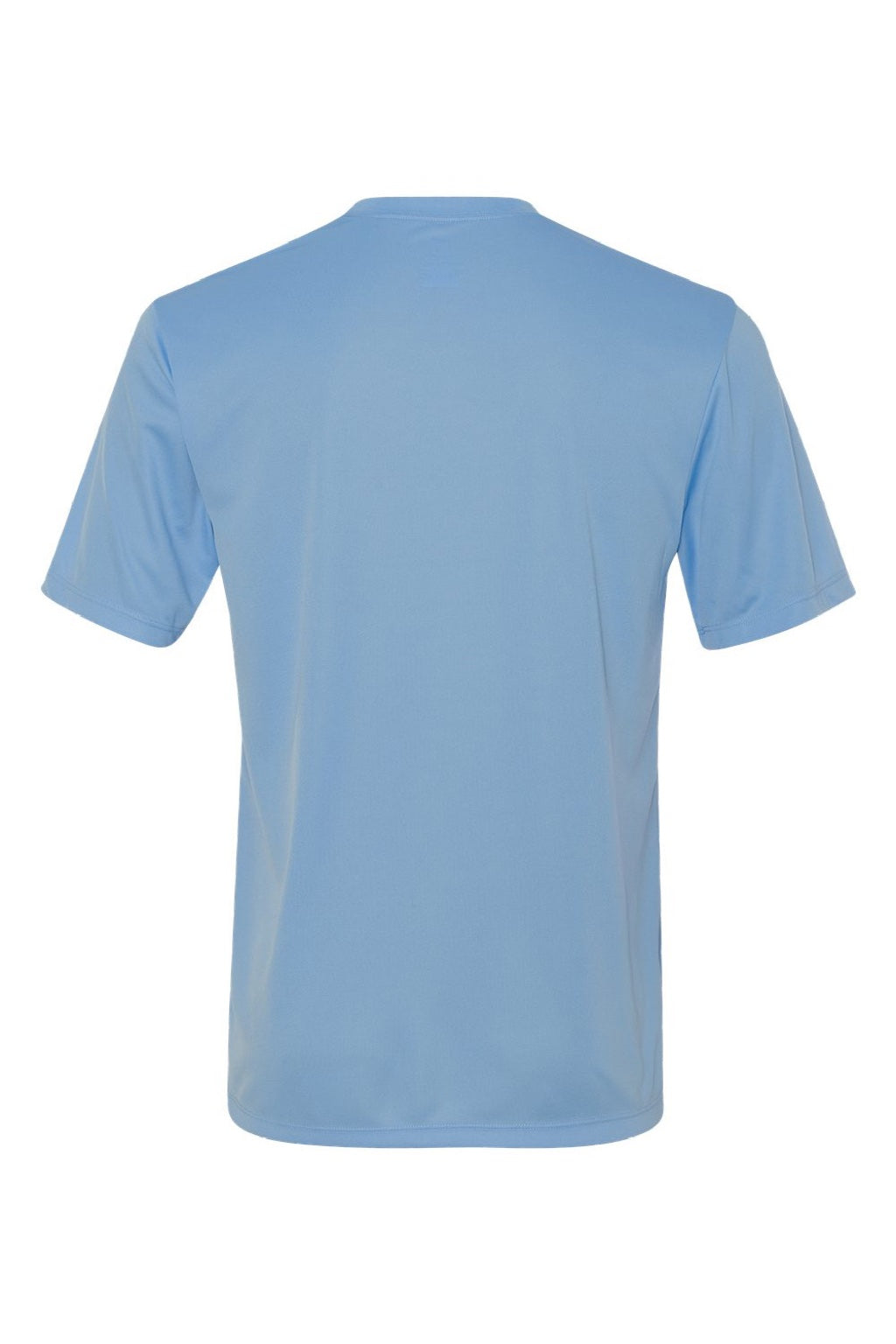 Hanes 4820 Mens Cool DRI Moisture Wicking Short Sleeve Crewneck T-Shirt Light Blue Flat Back