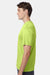 Hanes 4820 Mens Cool DRI Moisture Wicking Short Sleeve Crewneck T-Shirt Safety Green Model Side