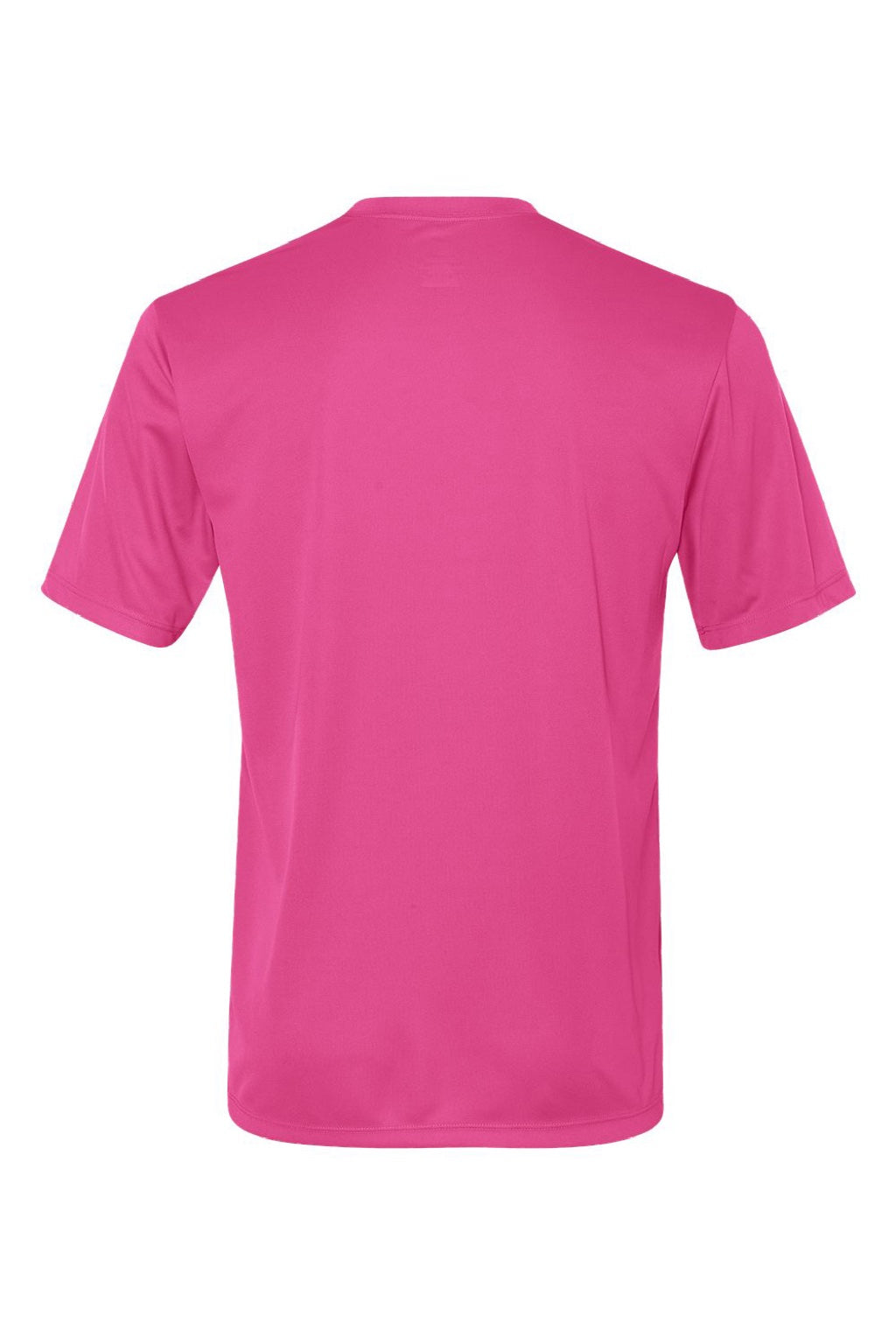 Hanes 4820 Mens Cool DRI Moisture Wicking Short Sleeve Crewneck T-Shirt Wow Pink Flat Back