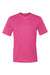 Hanes 4820 Mens Cool DRI Moisture Wicking Short Sleeve Crewneck T-Shirt Wow Pink Flat Front