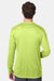Hanes 482L Mens Cool DRI Moisture Wicking Long Sleeve Crewneck T-Shirt Safety Green Model Back