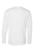 Hanes 482L Mens Cool DRI Moisture Wicking Long Sleeve Crewneck T-Shirt White Flat Back