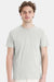 Hanes 4980 Mens Perfect-T Short Sleeve Crewneck T-Shirt Ash Grey Model Front