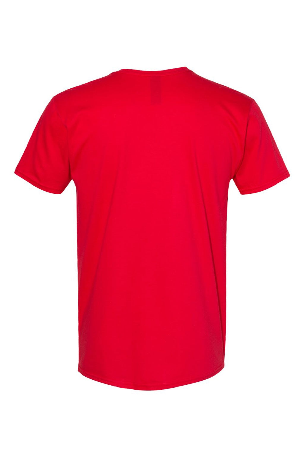 Hanes 4980 Mens Perfect-T Short Sleeve Crewneck T-Shirt Athletic Red Flat Back