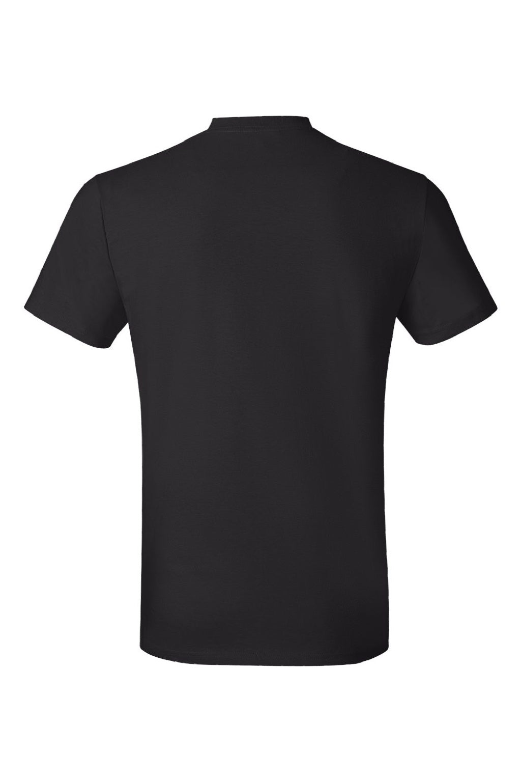 Hanes 4980 Mens Perfect-T Short Sleeve Crewneck T-Shirt Black Flat Back