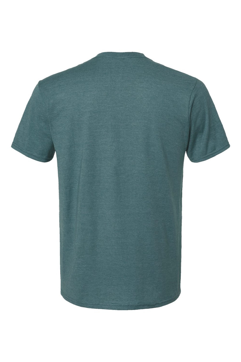 Hanes 4980 Mens Perfect-T Short Sleeve Crewneck T-Shirt Heather Cactus Green Flat Back
