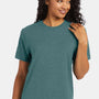 Hanes Mens Perfect-T Short Sleeve Crewneck T-Shirt - Heather Cactus Green