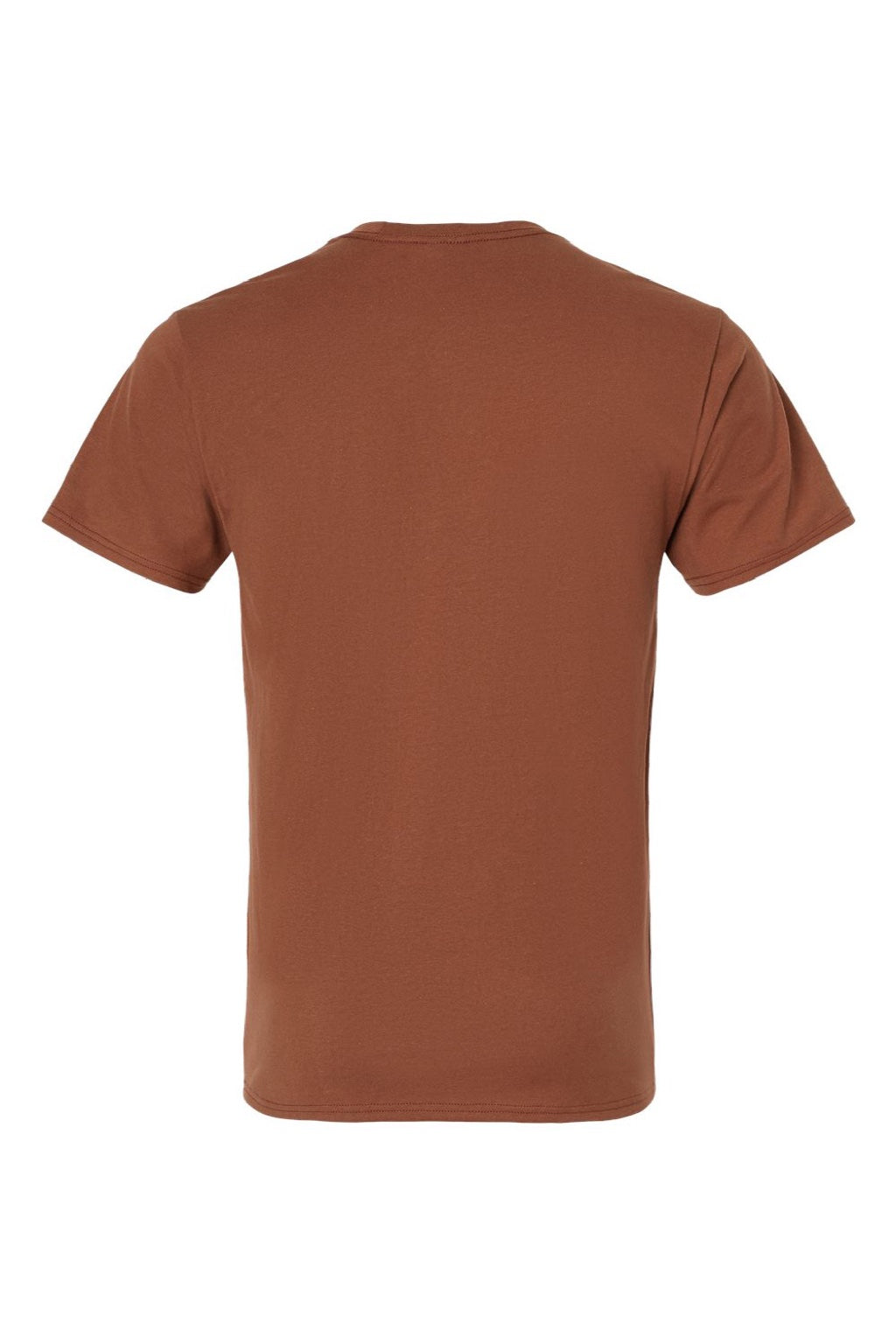 Hanes 4980 Mens Perfect-T Short Sleeve Crewneck T-Shirt Canyon Rock Brown Flat Back