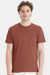 Hanes 4980 Mens Perfect-T Short Sleeve Crewneck T-Shirt Canyon Rock Brown Model Front