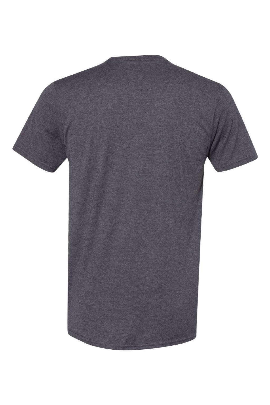 Hanes 4980 Mens Perfect-T Short Sleeve Crewneck T-Shirt Heather Charcoal Grey Flat Back