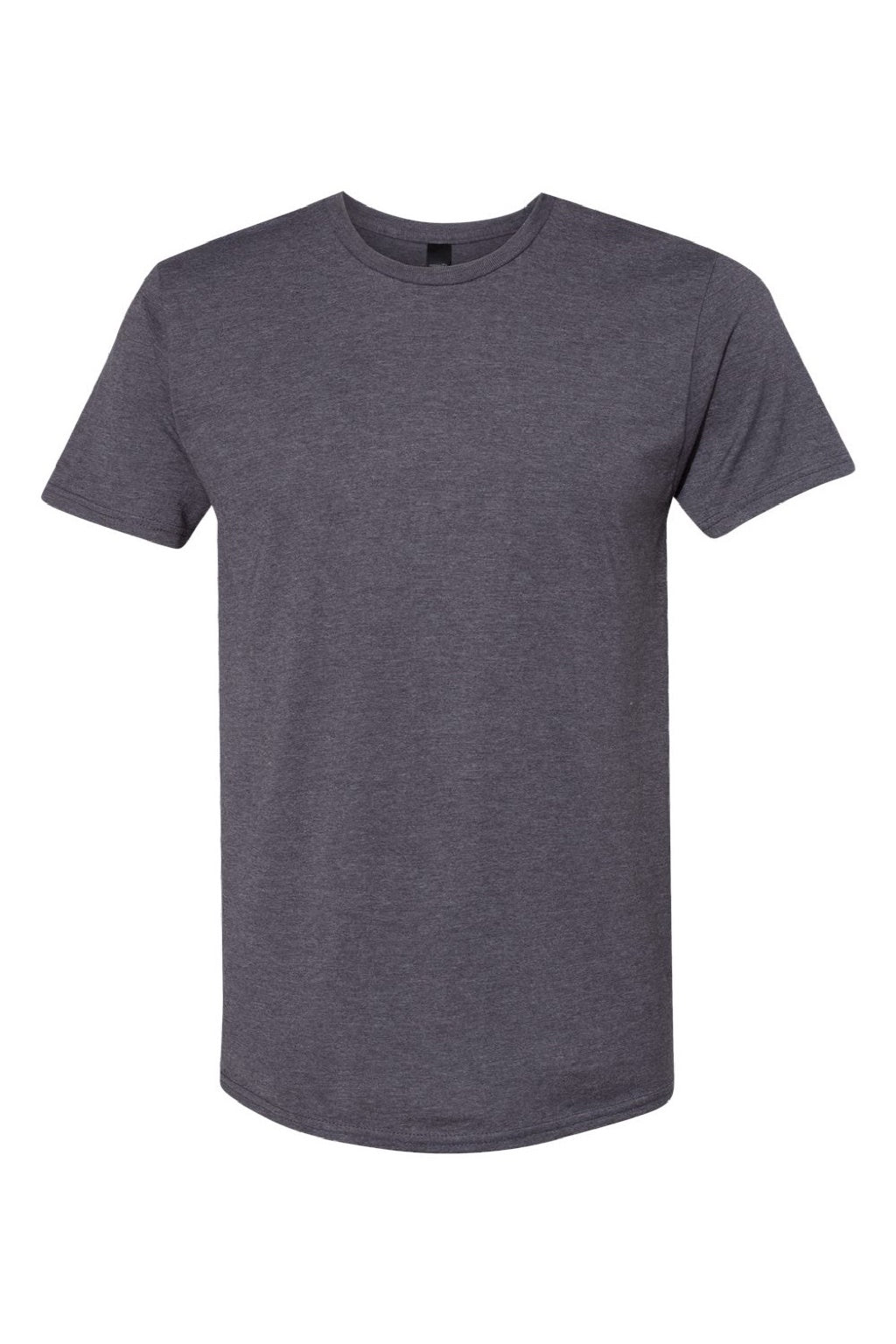 Hanes 4980 Mens Perfect-T Short Sleeve Crewneck T-Shirt Heather Charcoal Grey Flat Front