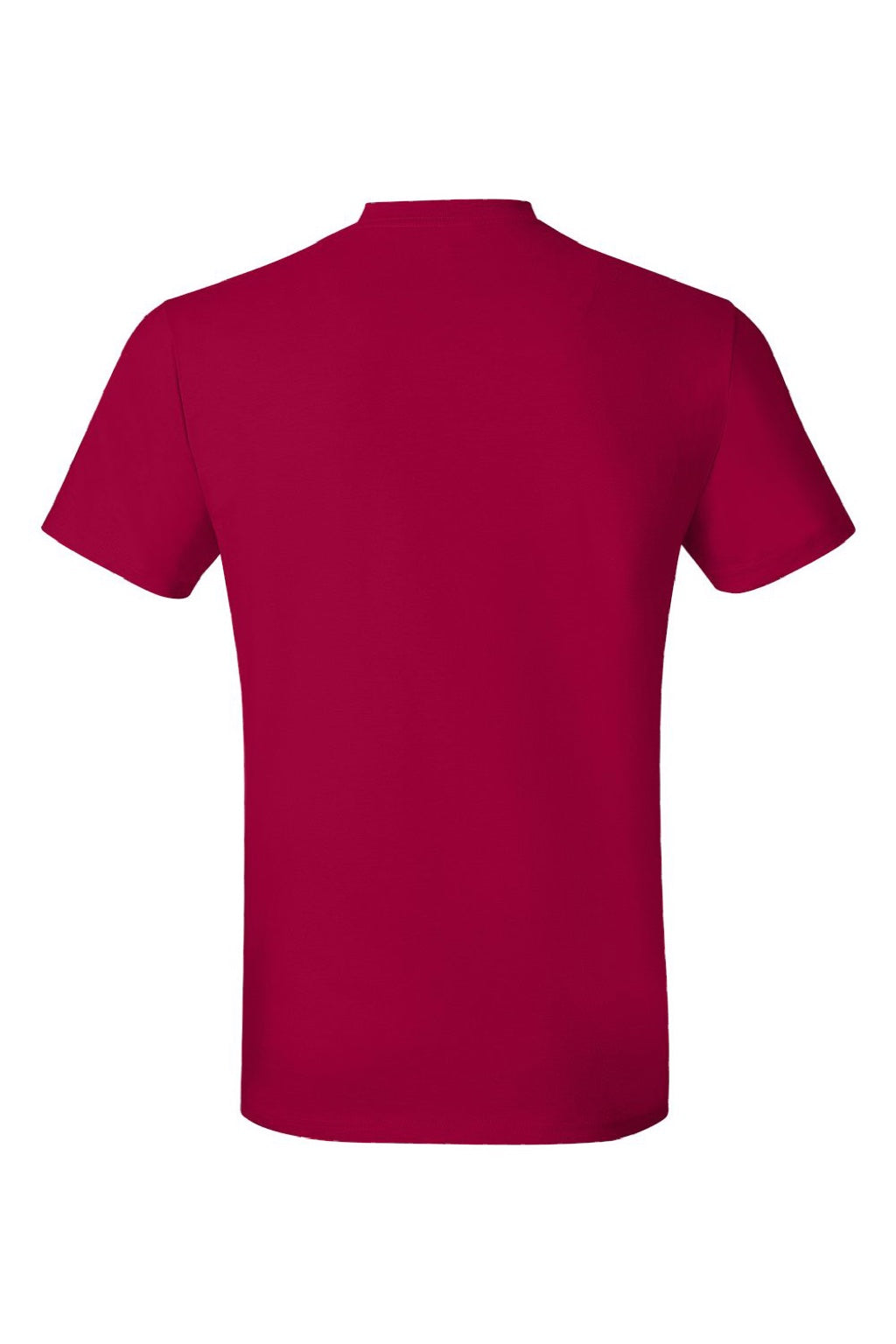 Hanes 4980 Mens Perfect-T Short Sleeve Crewneck T-Shirt Deep Red Flat Back