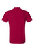 Hanes 4980 Mens Perfect-T Short Sleeve Crewneck T-Shirt Deep Red Flat Back