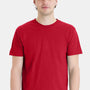 Hanes Mens Perfect-T Short Sleeve Crewneck T-Shirt - Deep Red