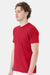 Hanes 4980 Mens Perfect-T Short Sleeve Crewneck T-Shirt Deep Red Model Side