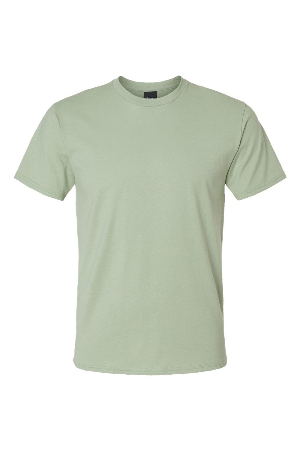 Hanes 4980 Mens Perfect-T Short Sleeve Crewneck T-Shirt Equilibrium Green Flat Front