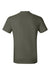 Hanes 4980 Mens Perfect-T Short Sleeve Crewneck T-Shirt Fatigue Green Flat Back