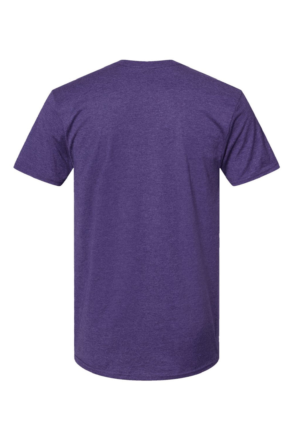 Hanes 4980 Mens Perfect-T Short Sleeve Crewneck T-Shirt Heather Grape Smash Purple Flat Back