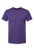 Hanes 4980 Mens Perfect-T Short Sleeve Crewneck T-Shirt Heather Grape Smash Purple Flat Front