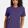 Hanes Mens Perfect-T Short Sleeve Crewneck T-Shirt - Heather Grape Smash Purple