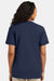 Hanes 4980 Mens Perfect-T Short Sleeve Crewneck T-Shirt Heather Navy Blue Model Back