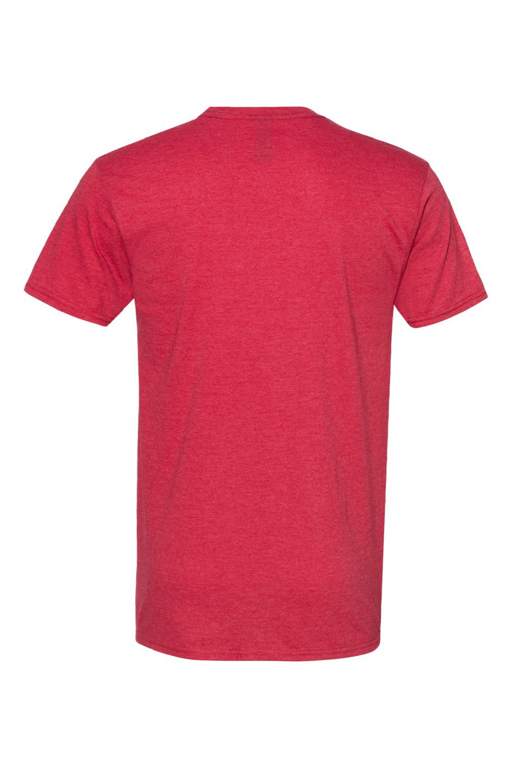 Hanes 4980 Mens Perfect-T Short Sleeve Crewneck T-Shirt Heather Red Flat Back