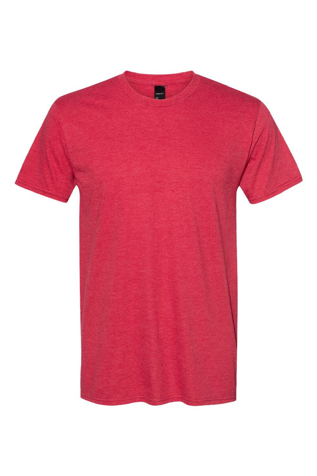 Hanes 4980 Mens Perfect-T Short Sleeve Crewneck T-Shirt Heather Red Flat Front