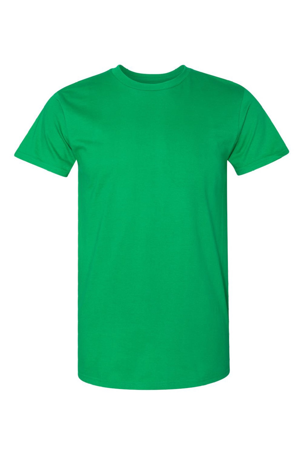 Hanes 4980 Mens Perfect-T Short Sleeve Crewneck T-Shirt Kelly Green Flat Front