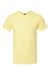 Hanes 4980 Mens Perfect-T Short Sleeve Crewneck T-Shirt Heather Lemon Meringue Yellow Flat Front