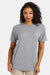 Hanes 4980 Mens Perfect-T Short Sleeve Crewneck T-Shirt Light Steel Grey Model Front