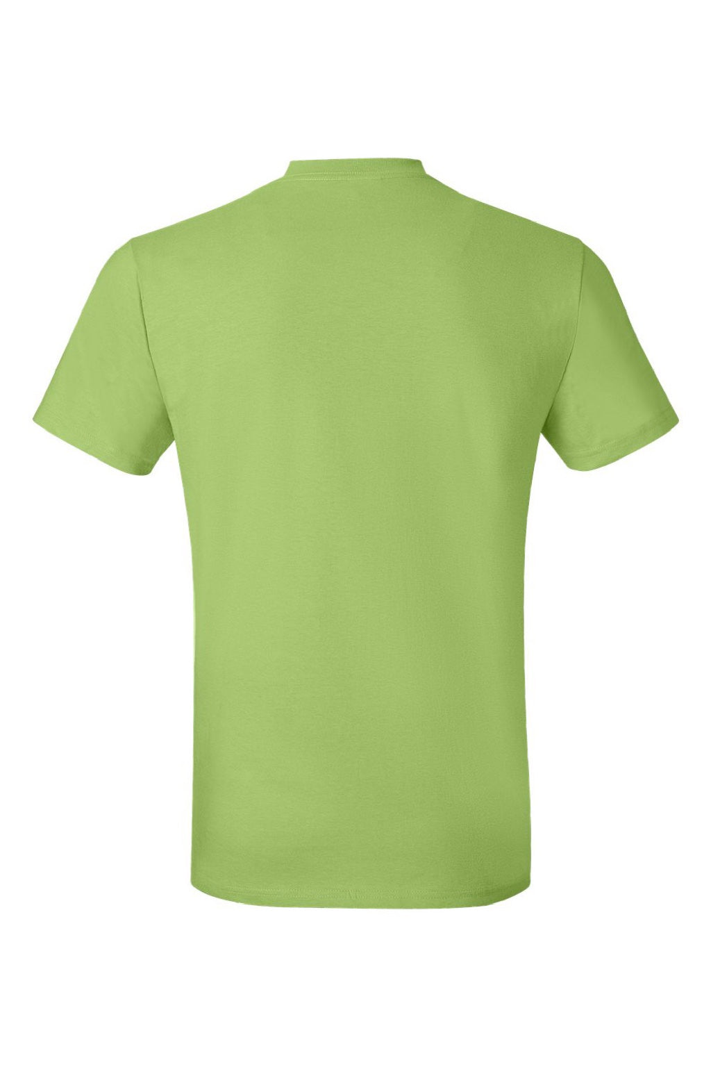 Hanes 4980 Mens Perfect-T Short Sleeve Crewneck T-Shirt Lime Green Flat Back