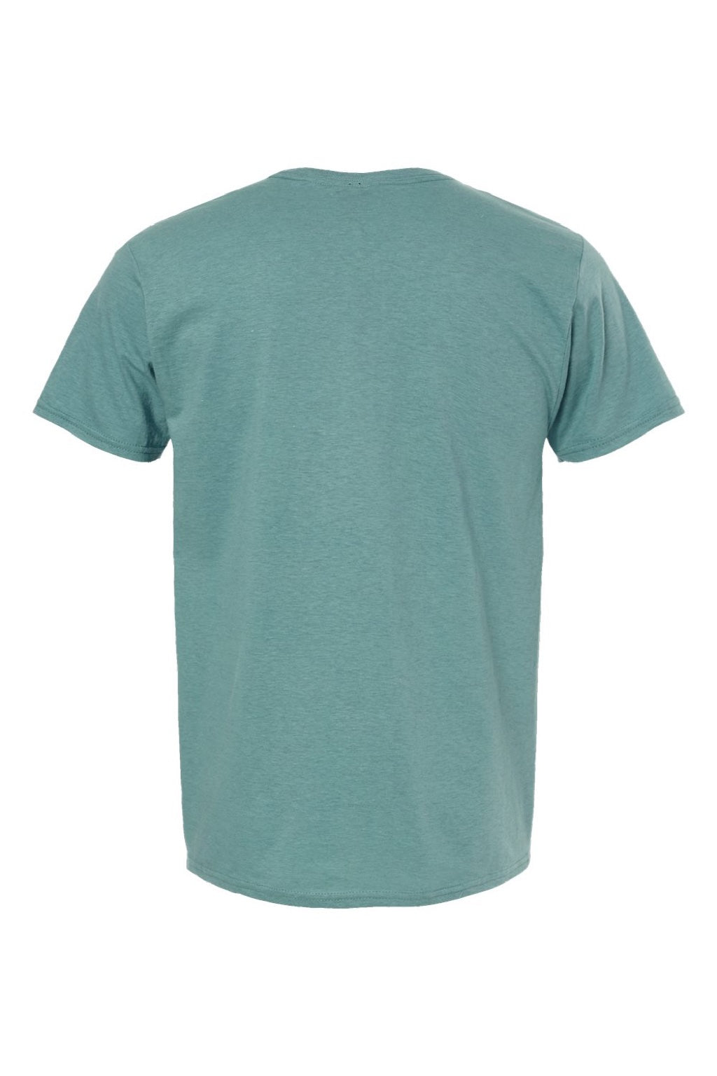 Hanes 4980 Mens Perfect-T Short Sleeve Crewneck T-Shirt Marbled Green Clay Flat Back