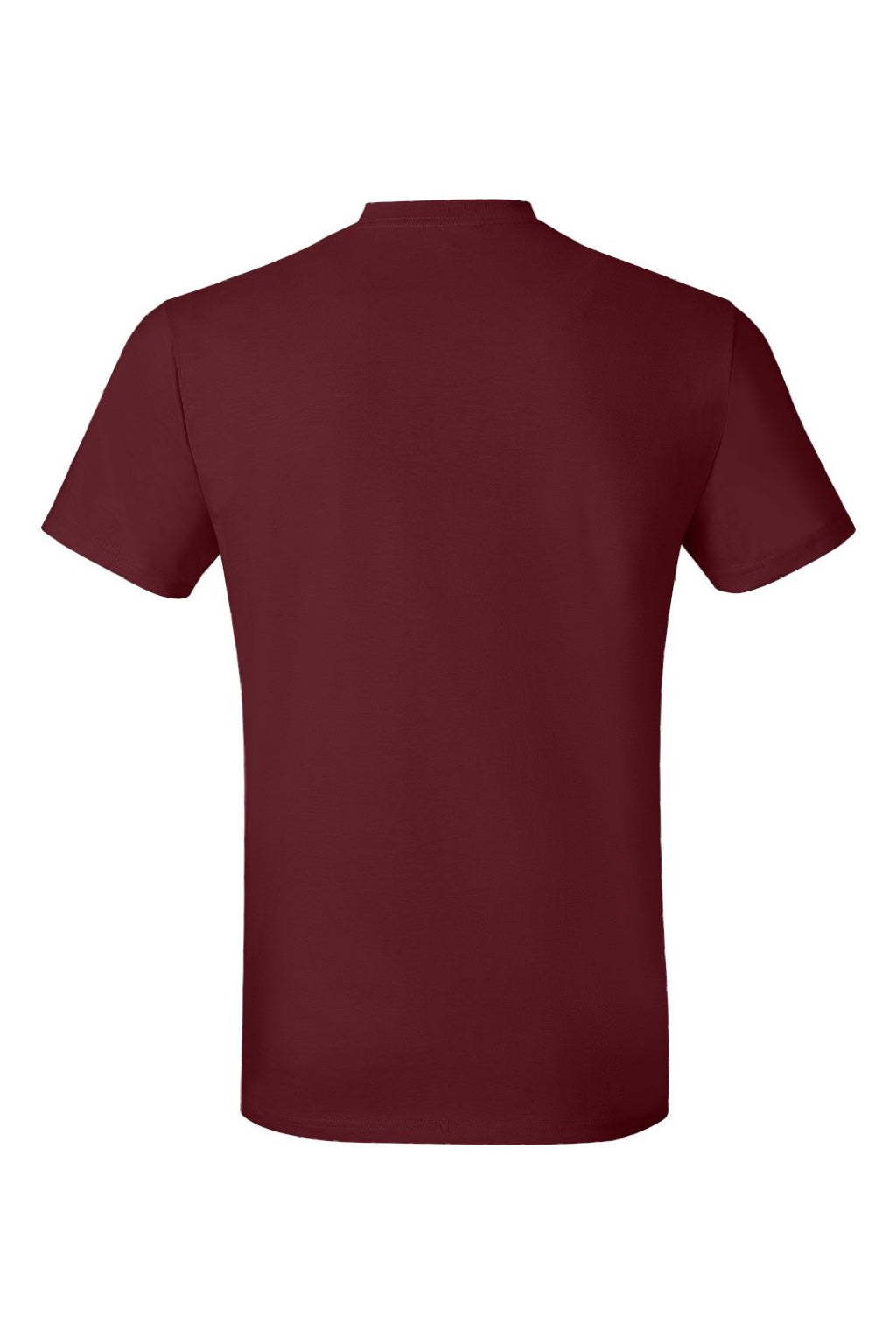 Hanes 4980 Mens Perfect-T Short Sleeve Crewneck T-Shirt Maroon Flat Back