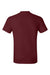 Hanes 4980 Mens Perfect-T Short Sleeve Crewneck T-Shirt Maroon Flat Back