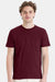 Hanes 4980 Mens Perfect-T Short Sleeve Crewneck T-Shirt Maroon Model Front