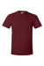 Hanes 4980 Mens Perfect-T Short Sleeve Crewneck T-Shirt Maroon Flat Front