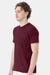 Hanes 4980 Mens Perfect-T Short Sleeve Crewneck T-Shirt Maroon Model Side