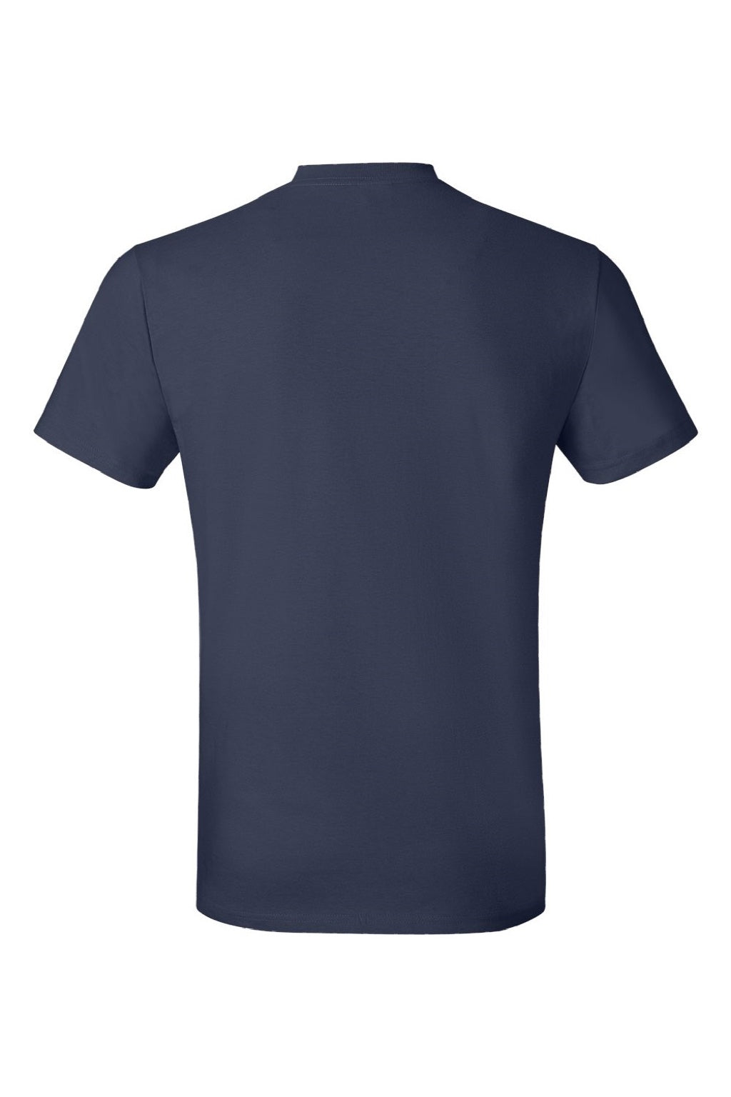 Hanes 4980 Mens Perfect-T Short Sleeve Crewneck T-Shirt Navy Blue Flat Back